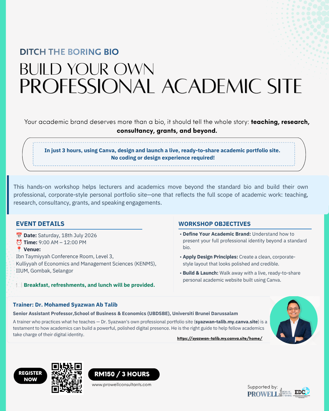 Build Your Own Professional Academic Site